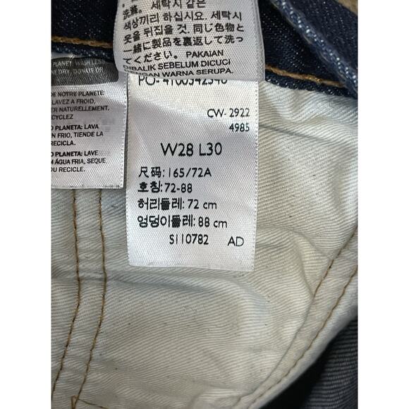 Levis 501 93 Jeans Mens‎ 28x30 Blue Straight Leg Relaxed Fit Dark Wash Mid Rise - Picture 13 of 16